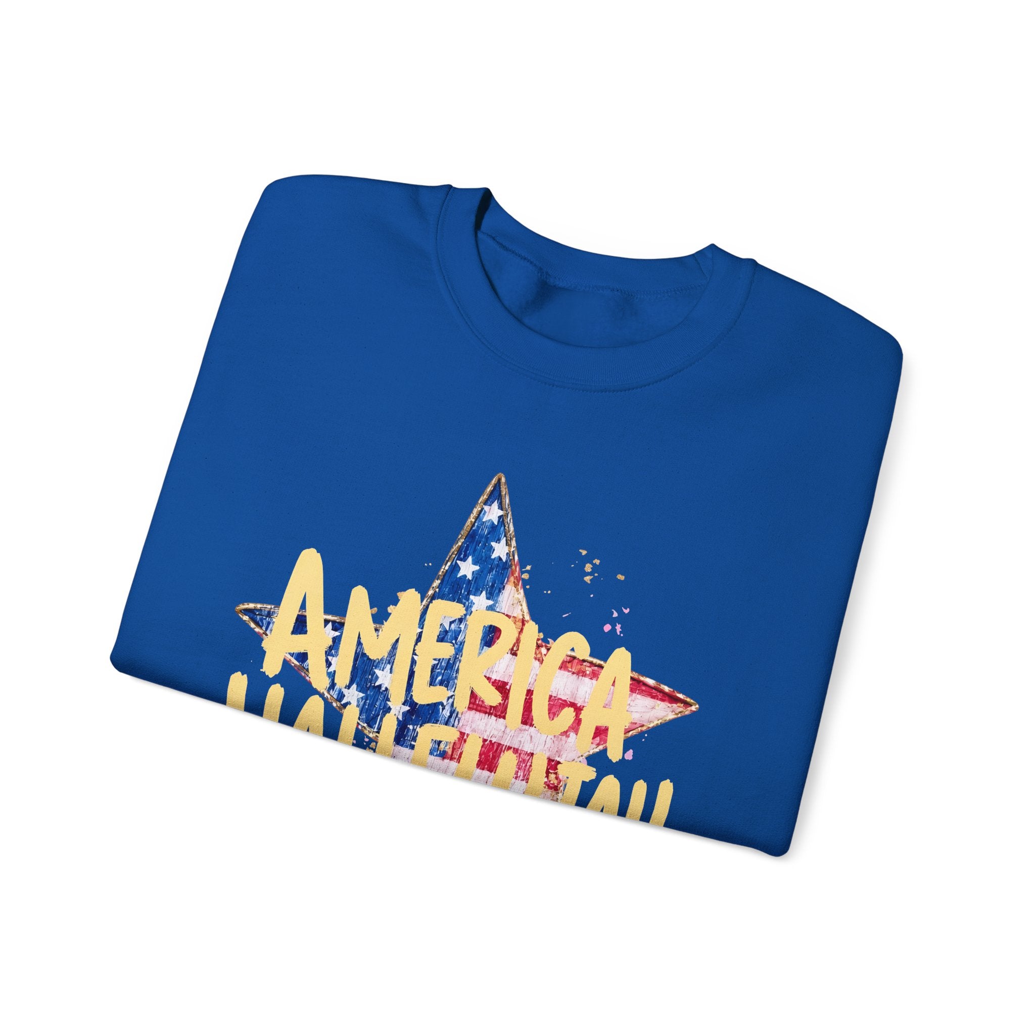 'America Hallelujah'  Vintage Flag Crewneck