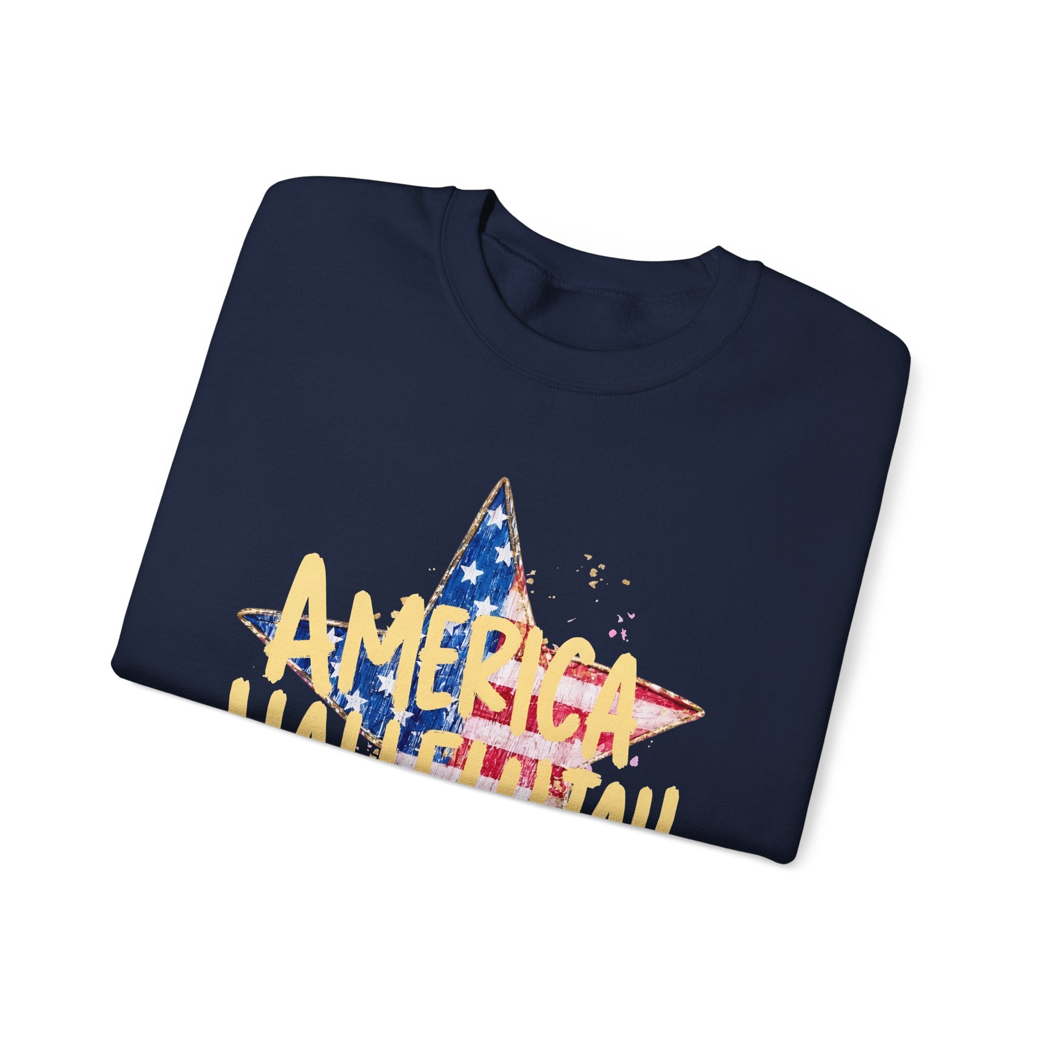 'America Hallelujah'  Vintage Flag Crewneck