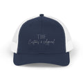 Embroidered Trucker Cap - TBE Brand Navy Mesh Snapback