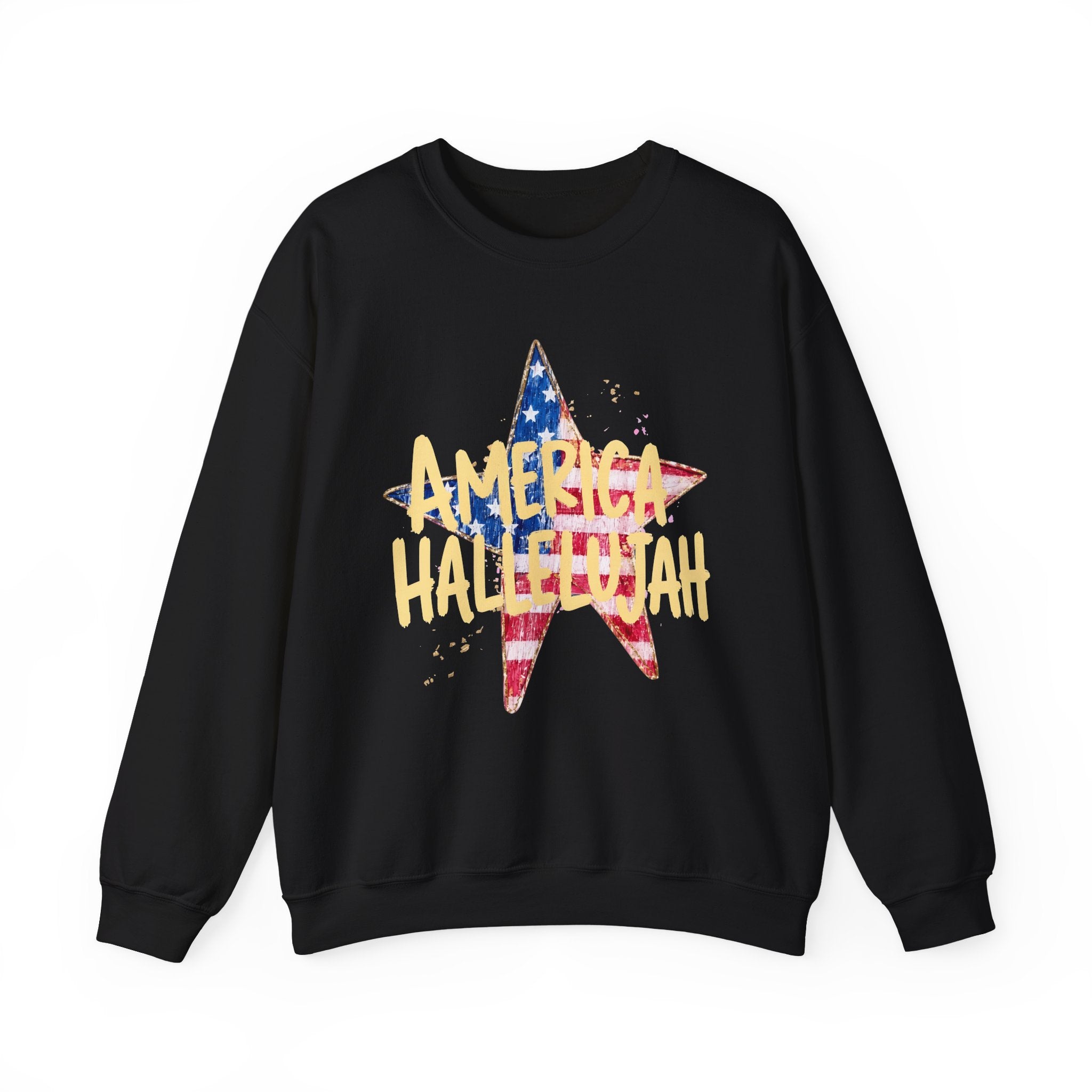 'America Hallelujah'  Vintage Flag Crewneck